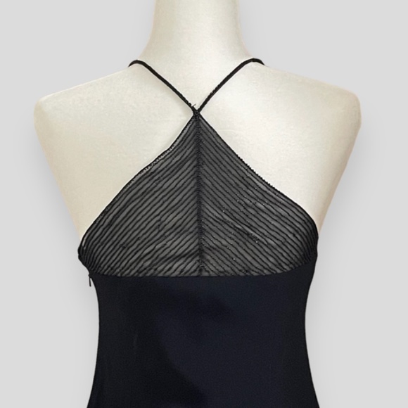 Vintage Gilhar Evening Black Beaded Midi Dress Size XS - Picture 5 of 6